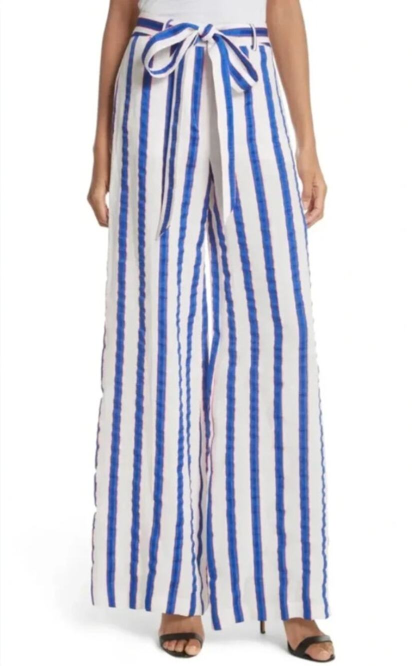 Milly Sia Trouser Washed Linen Blend Pants size 2